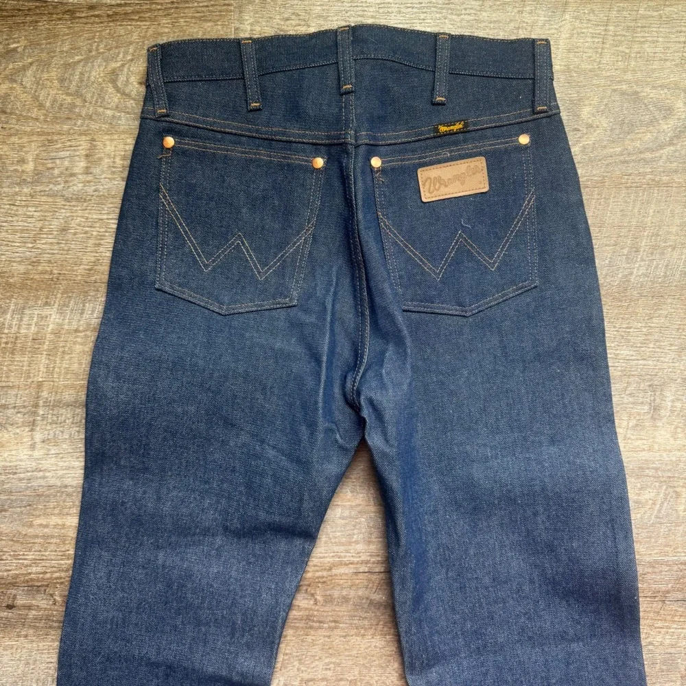 Wrangler 13MWZ Cowboy Cut Jeans 29x34 Original Fit Dark Wash Blue Rigid Denim